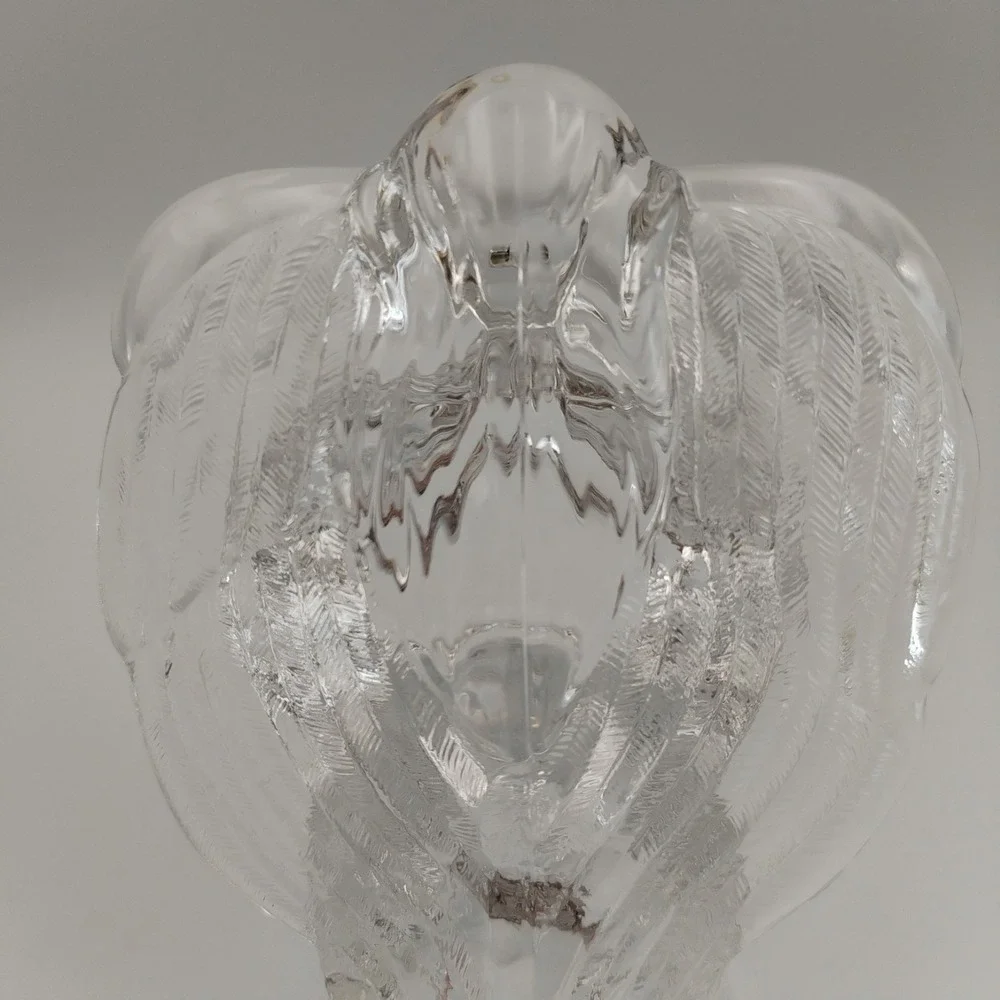 Vintage DePlomb Lead Crystal Kneeling Praying Angel Votive Candle Holder USA 6